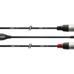 Végkiárusítás Cordial - CFY 3 WMM-LONG 3.5mm-es jack-2x XLR Rean csatlakozó 3m